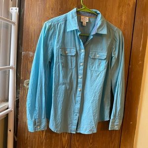 Blue button down shirt